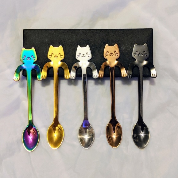 Cat Person's dream!!Cat Coffee/desert spoons - Picture 3 of 8
